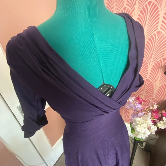 Unique Vintage Purple Delores Dress - Picture 5 of 10